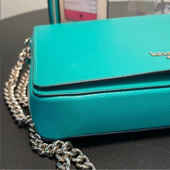 Kate Spade Spencer leather wallet on a chain set - Picture 5 of 6